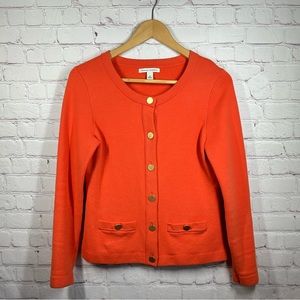 Banana Republic Women's Long Sleeve Full Button Down Sweater Size S Color Orange